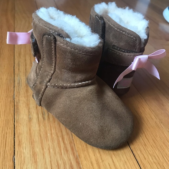 UGG Other - UGG Baby Pink Bow Chestnut Booties Boots